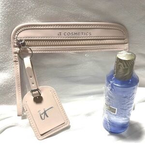 It Cosmetics Make Up Bag Clear Pouch Neutrogena Oil Free Eye Make Up remover